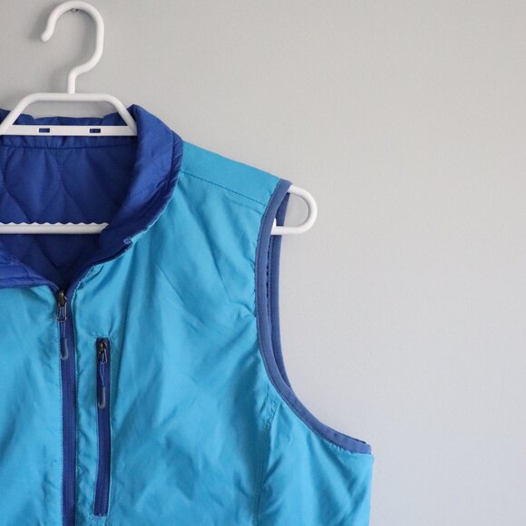 L.L. Bean Womens Blue Lrg Reversible Insulated Quilted Full Zip Lightweight Vest - Picture 8 of 16